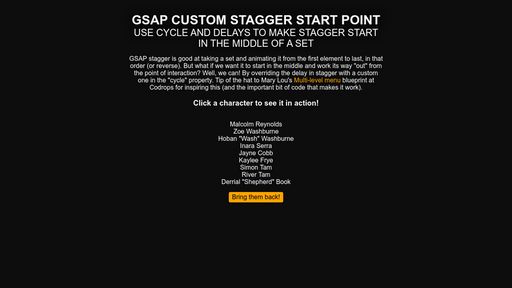 Custom Stagger Start Point - Script Codes