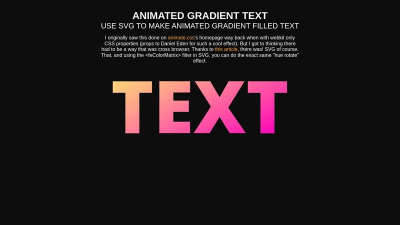 Animated gradient text Animated gradient text