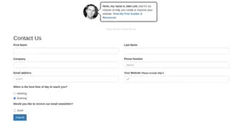Bootstrap form template