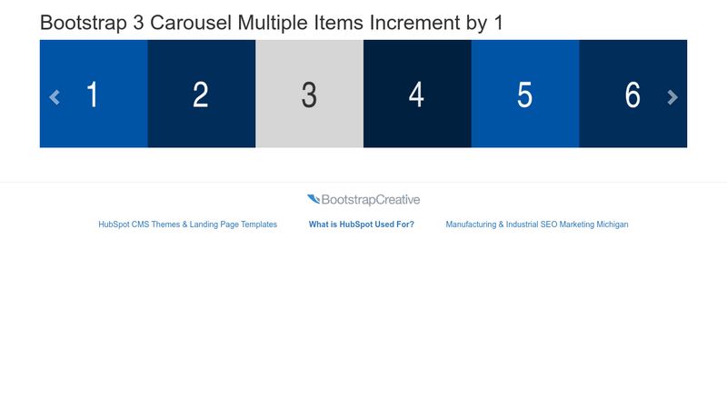 Bootstrap 3 Carousel Multiple Items Increment By 1