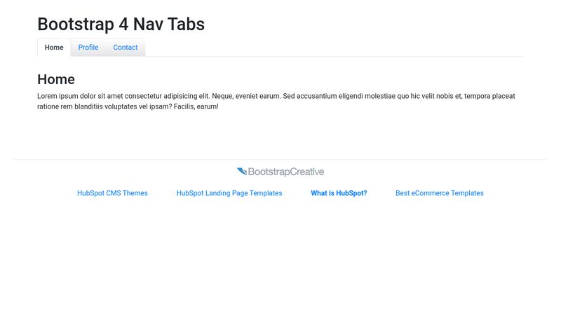 Bootstrap 4 Nav Tabs Responsive