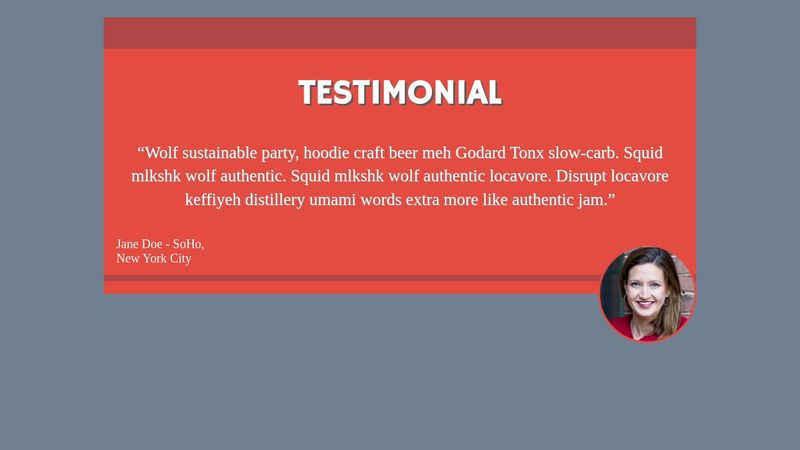 Responsive testimonial box w/ animation Responsive testimonial box w/ animation