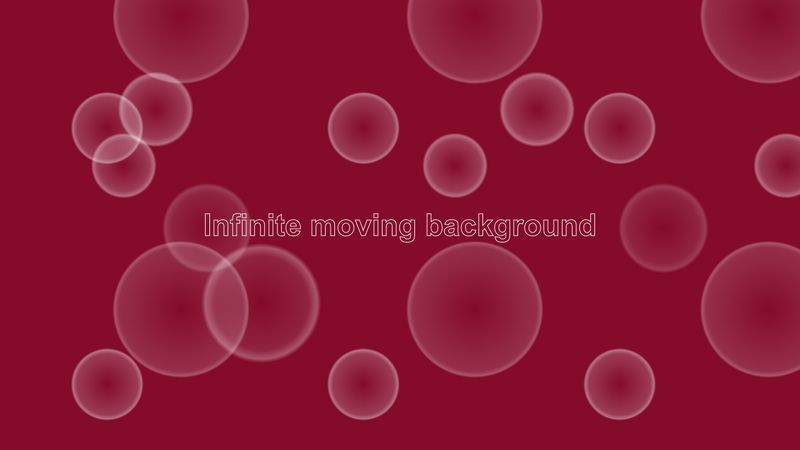 Infinite moving background (CSS only)