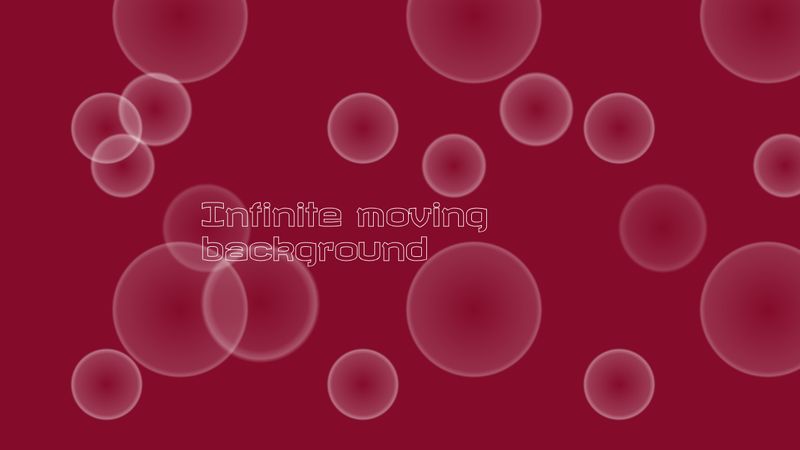 Infinite moving background (CSS only)