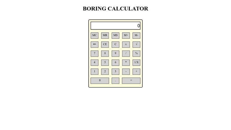 boring calculator