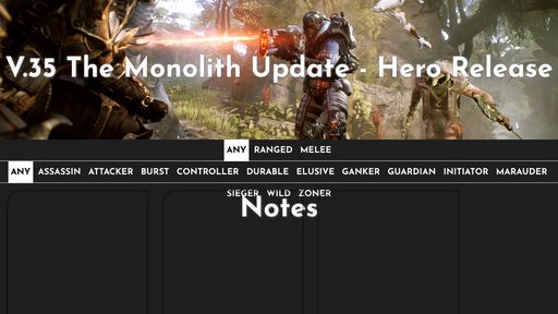 V.35 The Monolith Update - Hero Release Notes