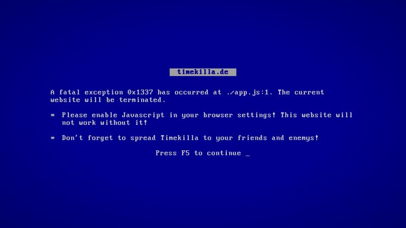 Blue Screen of Death (Windows 95 Version)