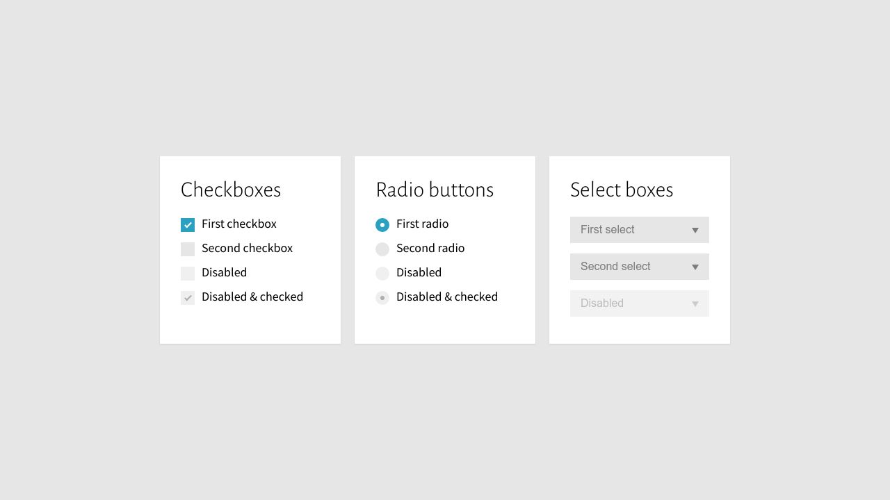 Completely CSS Custom checkboxes, radio buttons and select boxes
