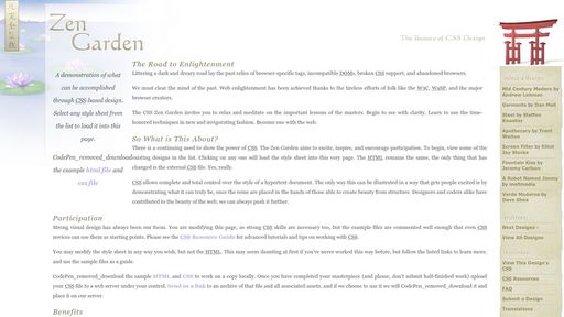 CSS Zen Garden Template - Script Codes