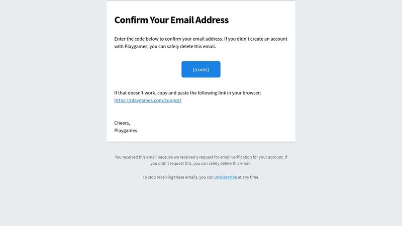 Email Confirmation HTML Template