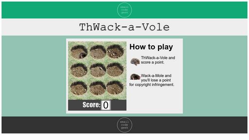 ThWack-a-Vole - Script Codes