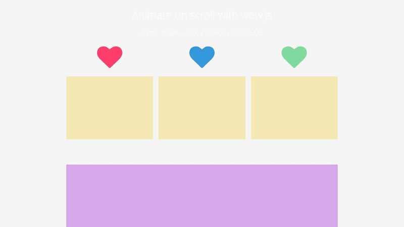 Animate on scroll with Animate on scroll with