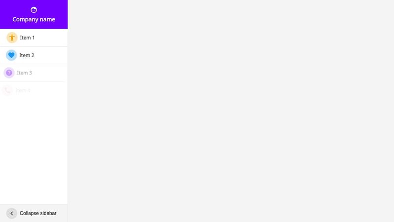 Collapsible sidebar