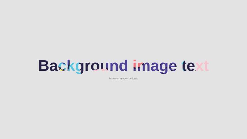 Background image text - css