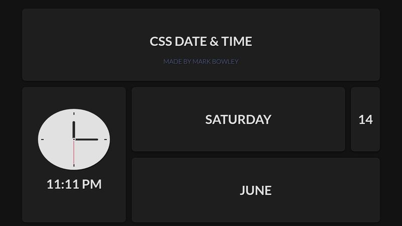 CSS Date & Time