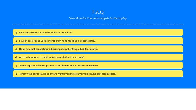 Bootstrap 4 faq accordion with arrow example