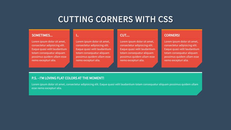 Cutting Corners With CSS