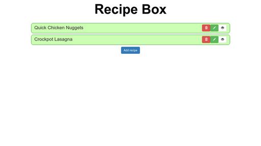 Recipe Box - Script Codes