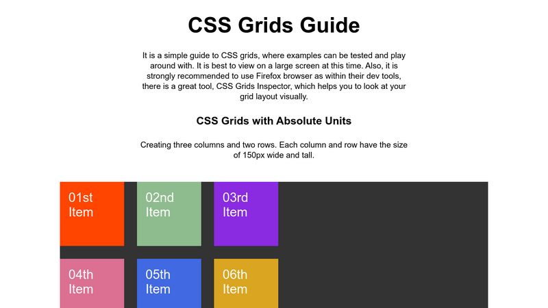 CSS Grid Guide