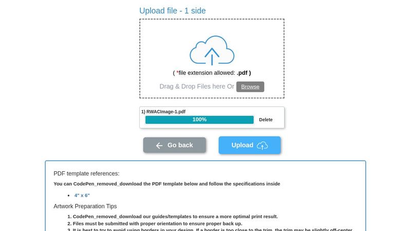 CodePen - File Upload UI