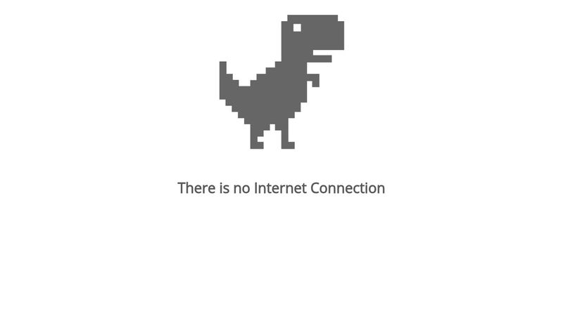 Chrome no Internet Connection SVG dinosaur