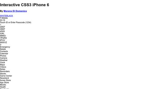 Interactive CSS3 iPhone 6 - Script Codes