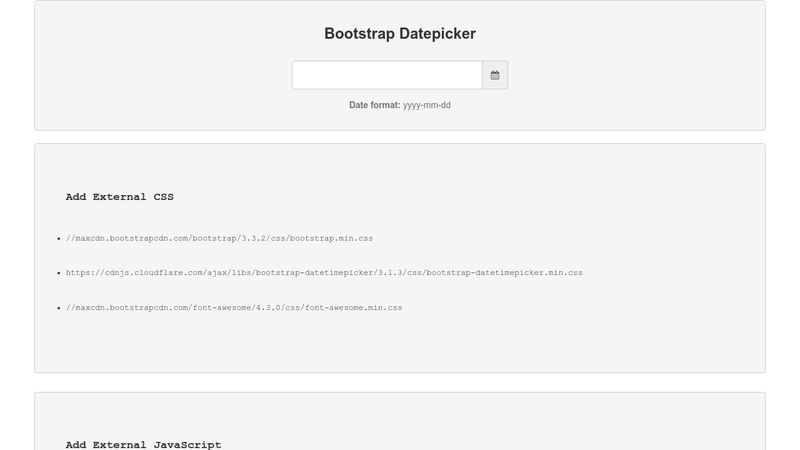 Bootstrap Datepicker 2024: Bạn đang tìm cách để tạo các trang web đẹp và đáp ứng các yêu cầu và định dạng khác nhau? Bootstrap Datepicker 2024 là giải pháp tuyệt vời cho những người muốn tạo ra các trang web chuyên nghiệp và hiệu quả. Được thiết kế để dễ sử dụng, Bootstrap Datepicker 2024 sẽ giúp bạn tiết kiệm thời gian và nỗ lực trong việc tạo ra các trang web đẹp mắt.