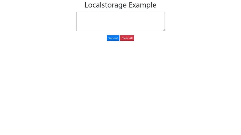 Local storage example