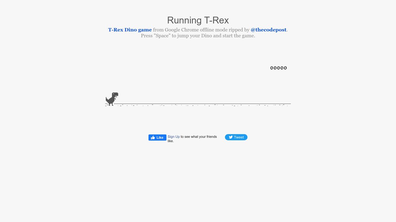 google gravity t rex game