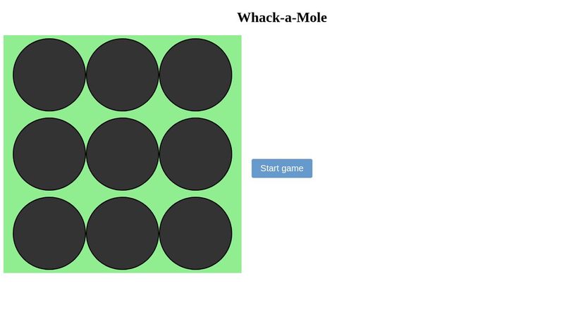 Whack-A-Mole Game🐹
