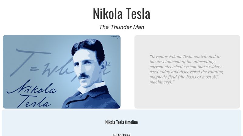 Tribute to Nikola Tesla