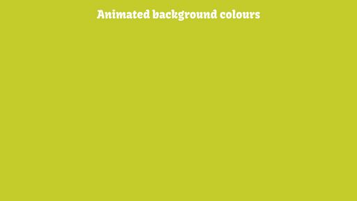 Animated background colours - Script Codes