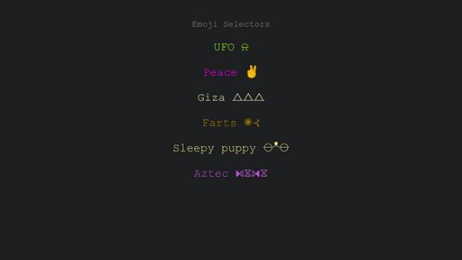 Emoji selectors - Script Codes