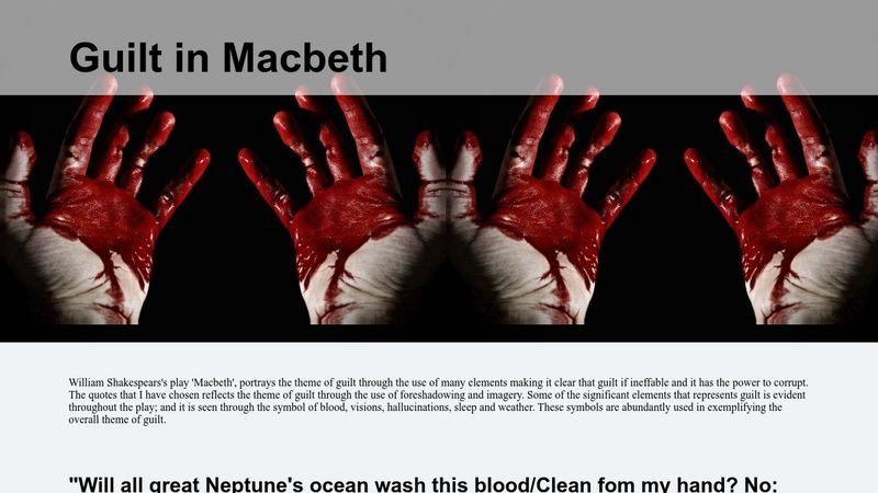 CodePen - Macbeth: Guilt