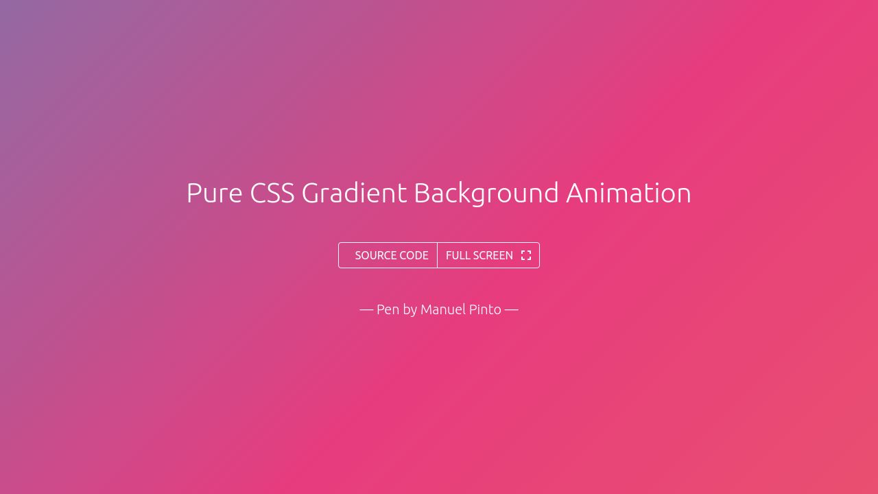 Pure CSS Gradient Background Animation