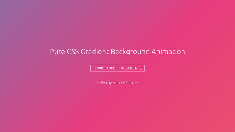 Pure CSS Gradient Background Animation