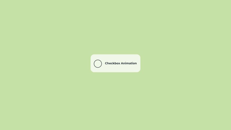 Checkbox Animation CSS Only