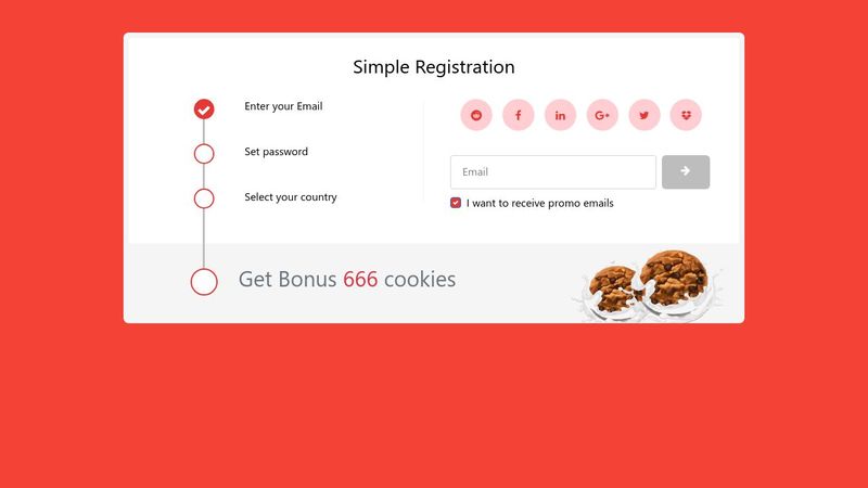 Multi-step form with vertical progressbar and floating label