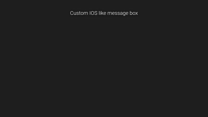IOS Message Box
