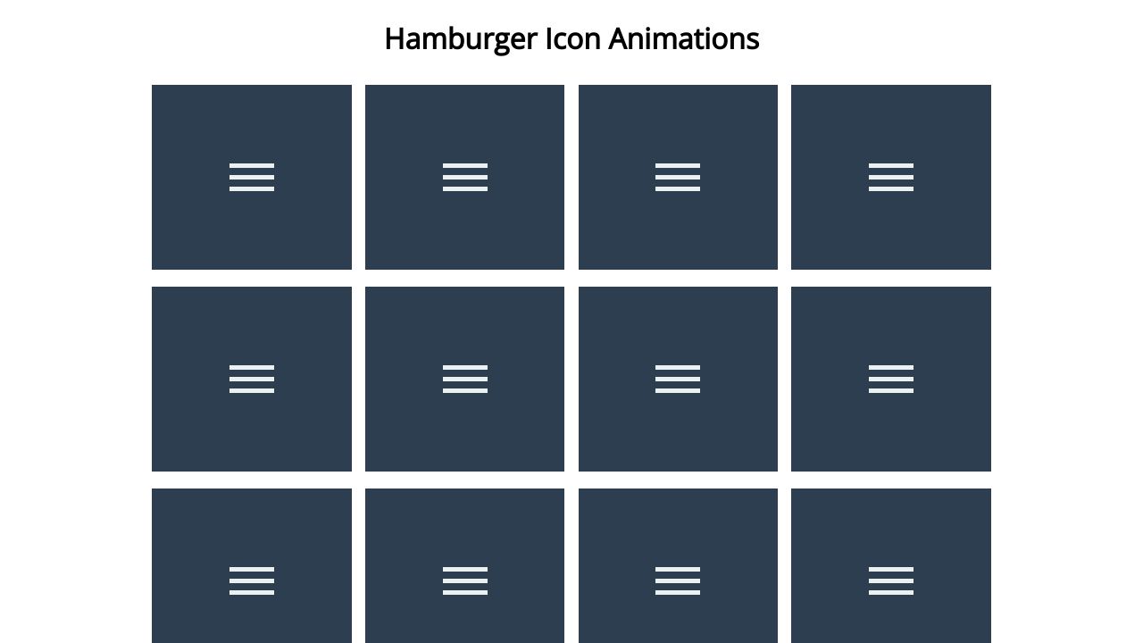 Hamburger Icon Animations