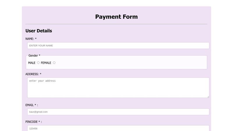 Payment Form