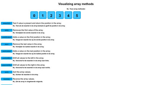 Visualize Array Methods - Script Codes