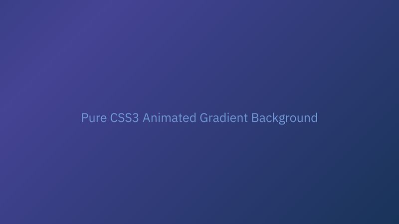 CodePen - Pure CSS3 Gradient Background Animation