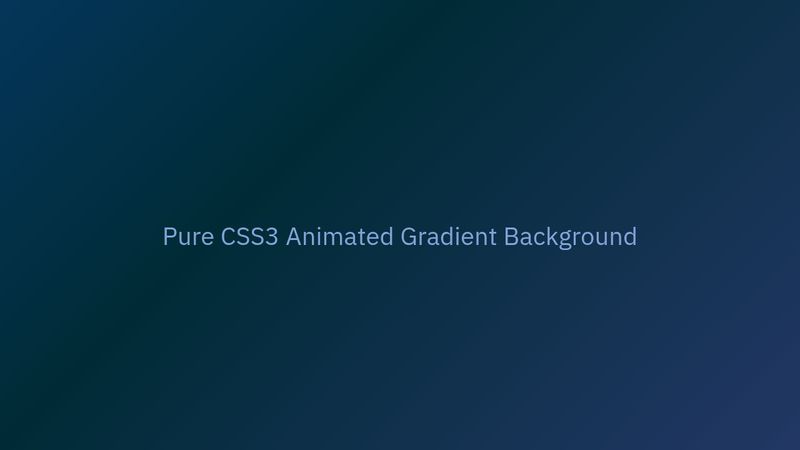 CodePen - Pure CSS3 Gradient Background Animation