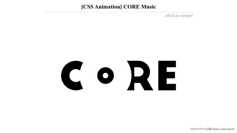 CSS Animation] CORE Music // Logo Design