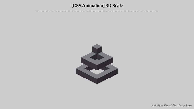 [CSS Animation] 3D Scale