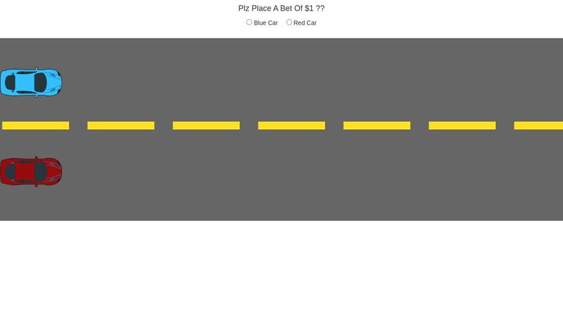 Car Racing Game With Betting Using HTML, CSS, JQuery.