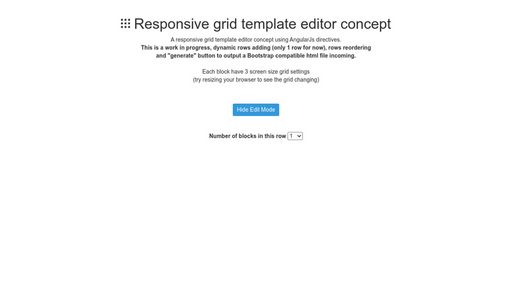 Responsive grid template editor concept - Script Codes