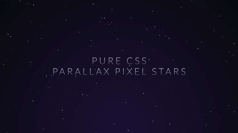 Parallax Star background in CSS