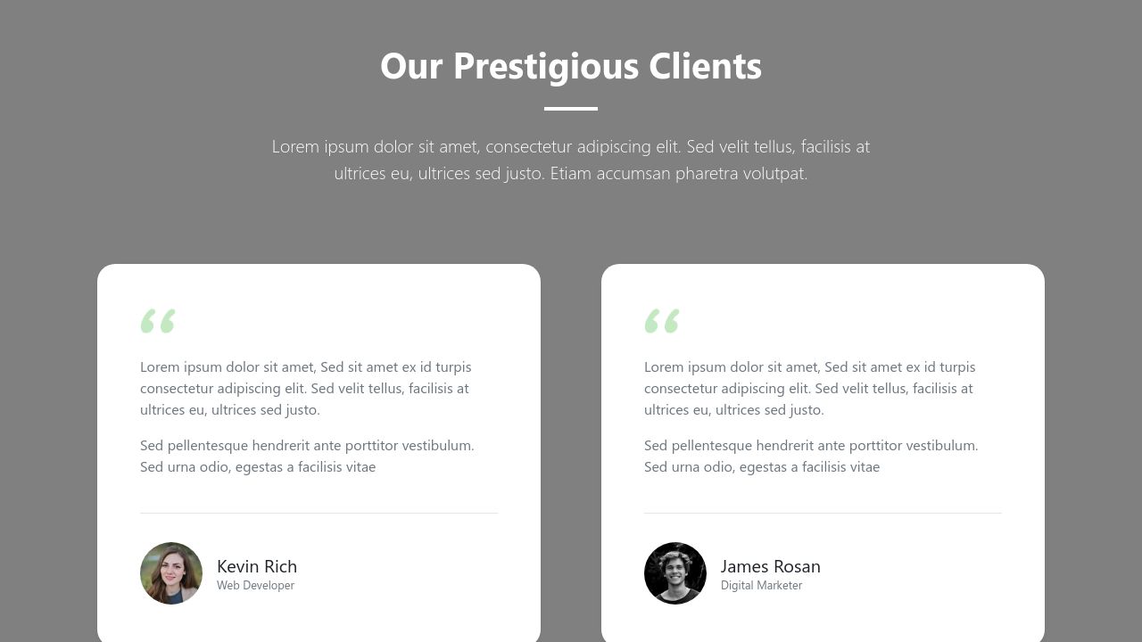 Pens tagged 'testimonial' on CodePen Pens tagged 'testimonial' on CodePen